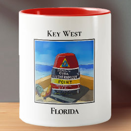Southern Most Point Marker、西フロリダ州鍵 ツートーンマグカップ