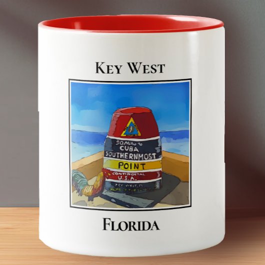 Southern Most Point Marker、西フロリダ州鍵 ツートーンマグカップ