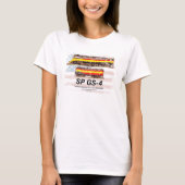 Southern Pacific GS-4 Daylight Locomotive profile Tシャツ (正面)