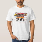 Southern Pacific GS-4 Daylight Locomotive profile Tシャツ (正面)