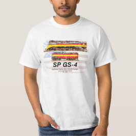 Southern Pacific GS-4 Daylight Locomotive profile Tシャツ