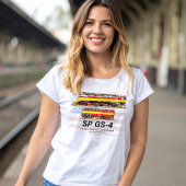 Southern Pacific GS-4 Daylight Locomotive profile Tシャツ
