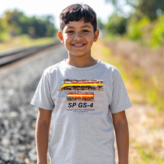 Southern Pacific GS-4 Daylight Locomotive profile Tシャツ