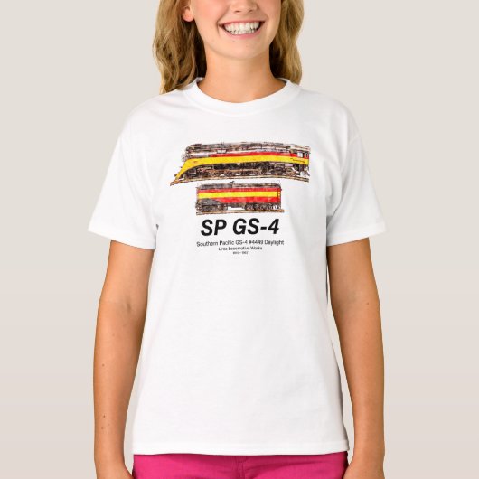 Southern Pacific GS-4 Daylight Steam Locomotive Tシャツ (正面)