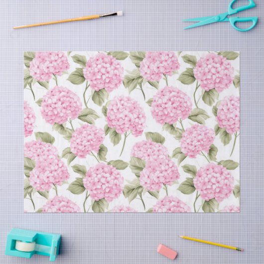 Southern Pink Hydrangea Tissue Paper 薄葉紙 (クラフト)