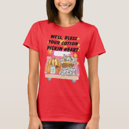  Southern Sass Pink Truck & Fall Harvest T-shirt Tシャツ