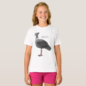 Southern screamer bird cartoon illustration tシャツ (正面フル)
