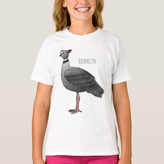 Southern screamer bird cartoon illustration tシャツ (正面)