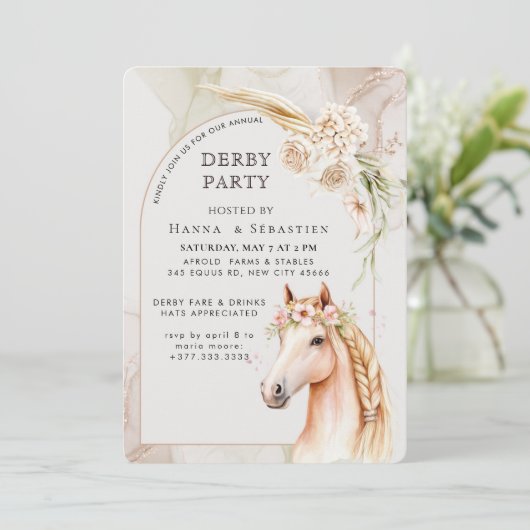 Southern Style Derby Party Invitation 招待状 (スタンド正面)