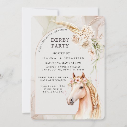 Southern Style Derby Party Invitation 招待状 (正面)