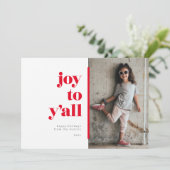 Southern Sweatness Joy to Y'allフォトホリデーカード シーズンカード (スタンド正面)