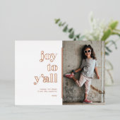 Southern Sweatness Joy to Y'allフォトホリデーカード 箔シーズンカード (立ち正面)
