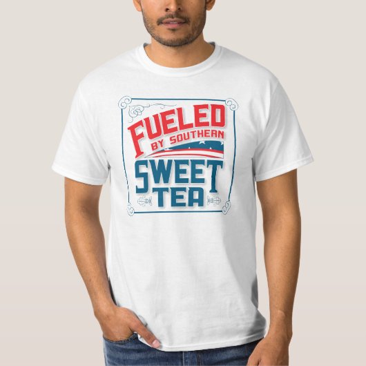 Southern Sweet Tea Tee Shirtによって燃料を供給 Tシャツ (正面)