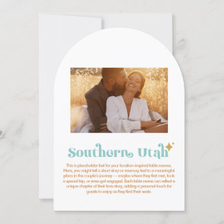 Southern Utah Table Number 招待状