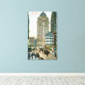 Southern View on Kearny St from Post St キャンバスプリント (インサイチュ (ウッドフロア))