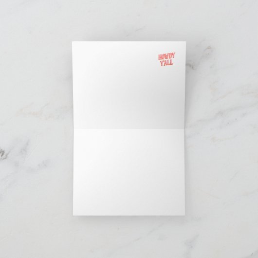 Southern Welcome: Hody Y'all （古い西文字） カード (内部)