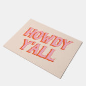 Southern Welcome: Hody Y'all （古い西文字） ドアマット (アングル)