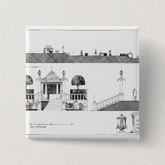 Southport: 上部台地のセクションそして詳細 缶バッジ (正面)