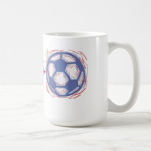 Southsideのサッカー16ozのマグ コーヒーマグカップ (右)