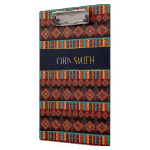 Southvesternの民族のストライブ柄の幾何学的なパターン クリップボード (左)