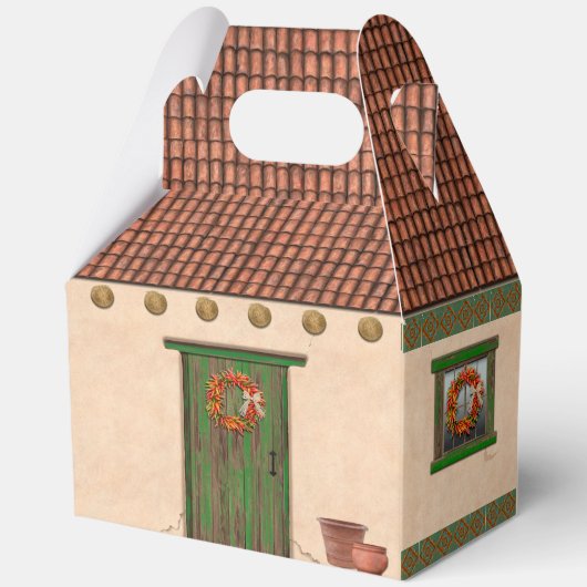 Southwest Adobe and Terracotta Tile House Design フェイバーボックス (裏面)