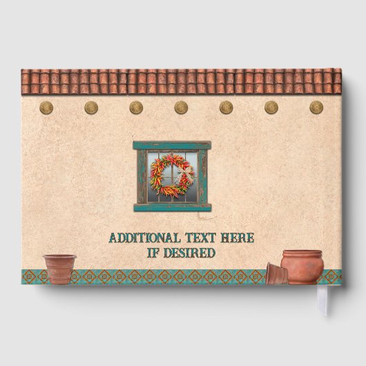 Southwest Adobe Hacienda Personalized  ゲストブック (裏面)
