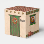 Southwest Adobe Terracotta Tile House Personalized フェイバーボックス (裏面サイド)