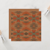 Southwest American Indian Inspired Art Pattern カード (正面/裏面インサイチュ)
