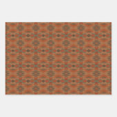 Southwest American Indian Inspired Art Pattern ラッピングペーパーシート (正面2)