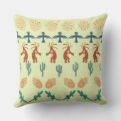 Southwest American Indian Tribal Petroglyphs Art アウトドアクッション (裏面)