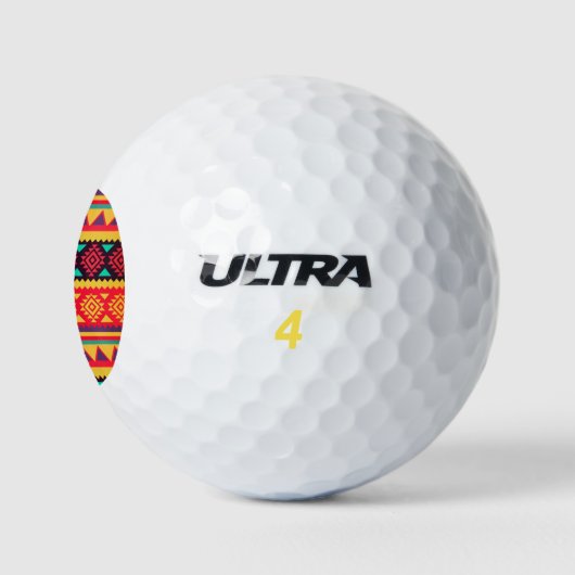Southwest Blanket Pattern Golf Balls ゴルフボール (ロゴ)