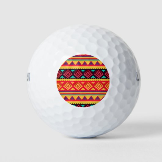 Southwest Blanket Pattern Golf Balls ゴルフボール (正面)