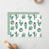 Southwest Cactus Botanical Note Card ノートカード (正面/裏面インサイチュ)