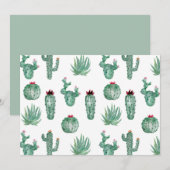 Southwest Cactus Botanical Note Card ノートカード (正面/裏面)