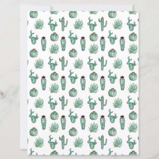 Southwest Cactus Scrapbook Paper (裏面)