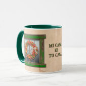 Southwest Chile Peppers Ristra Wreath Personalized マグカップ (正面左)