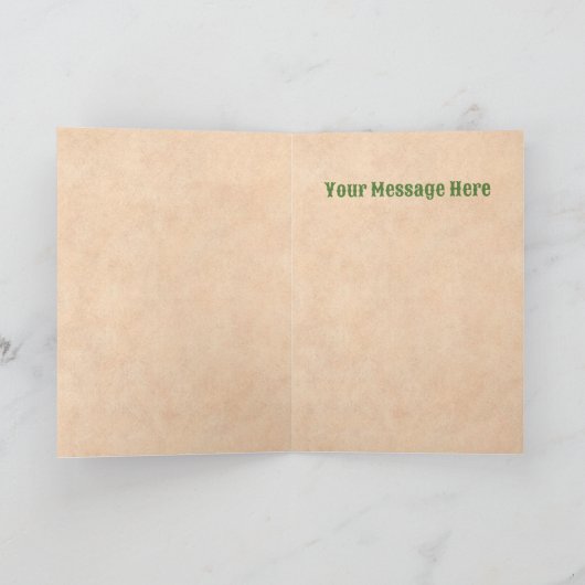 Southwest Chile Ristra Wreath on Rustic Wood Door カード (内部)