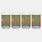 Southwest Chile Ristra Wreath on Wood Personalized ガラス缶 (左)