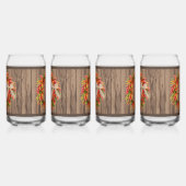 Southwest Chile Ristra Wreath on Wood Personalized ガラス缶 (右)