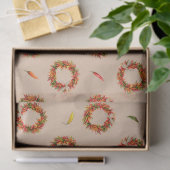 Southwest Chile Ristra Wreaths and Peppers Pattern 薄葉紙 (ギフト)