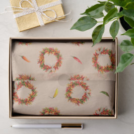 Southwest Chile Ristra Wreaths and Peppers Pattern 薄葉紙