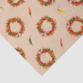 Southwest Chile Ristra Wreaths and Peppers Pattern 薄葉紙 (詳細)
