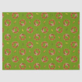 Southwest Chile Ristra Wreaths and Peppers Pattern 薄葉紙 (正面)