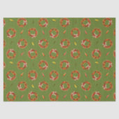 Southwest Chile Ristra Wreaths and Peppers Pattern 薄葉紙 (正面)