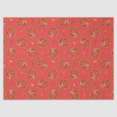 Southwest Chile Ristra Wreaths and Peppers Pattern 薄葉紙 (正面)