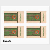 Southwest Chile Wreath Holiday Feliz Navidad 長方形シール (シート)