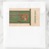 Southwest Chile Wreath Holiday Feliz Navidad 長方形シール (バッグ)