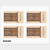 Southwest Chile Wreath Holiday Feliz Navidad 長方形シール (シート)