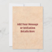 Southwest Chile Wreath Rustic Red Door Holiday 招待状 (裏面)