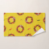 Southwest Chile Wreaths and Peppers Customizeable  バスタオルセット (ハンドタオル)